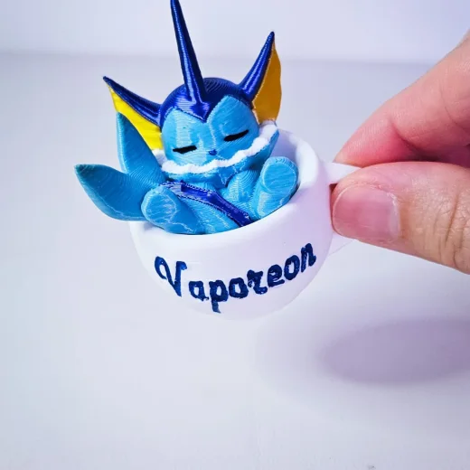 Vaporeon na Xicara Dormindo